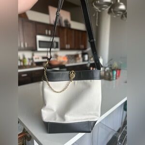 JW Anderson Black and Cream Tote Bag
